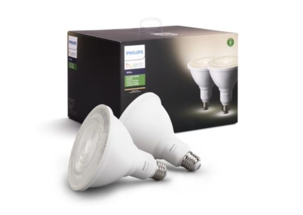 White Philips Hue smart bulbs