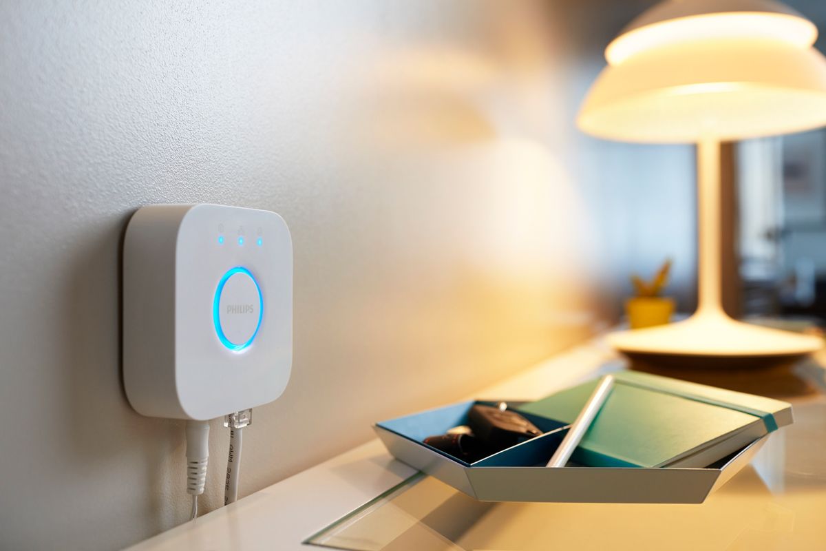 Philips Hue Smart Hub in White in the Smart Speakers & Displays department  at