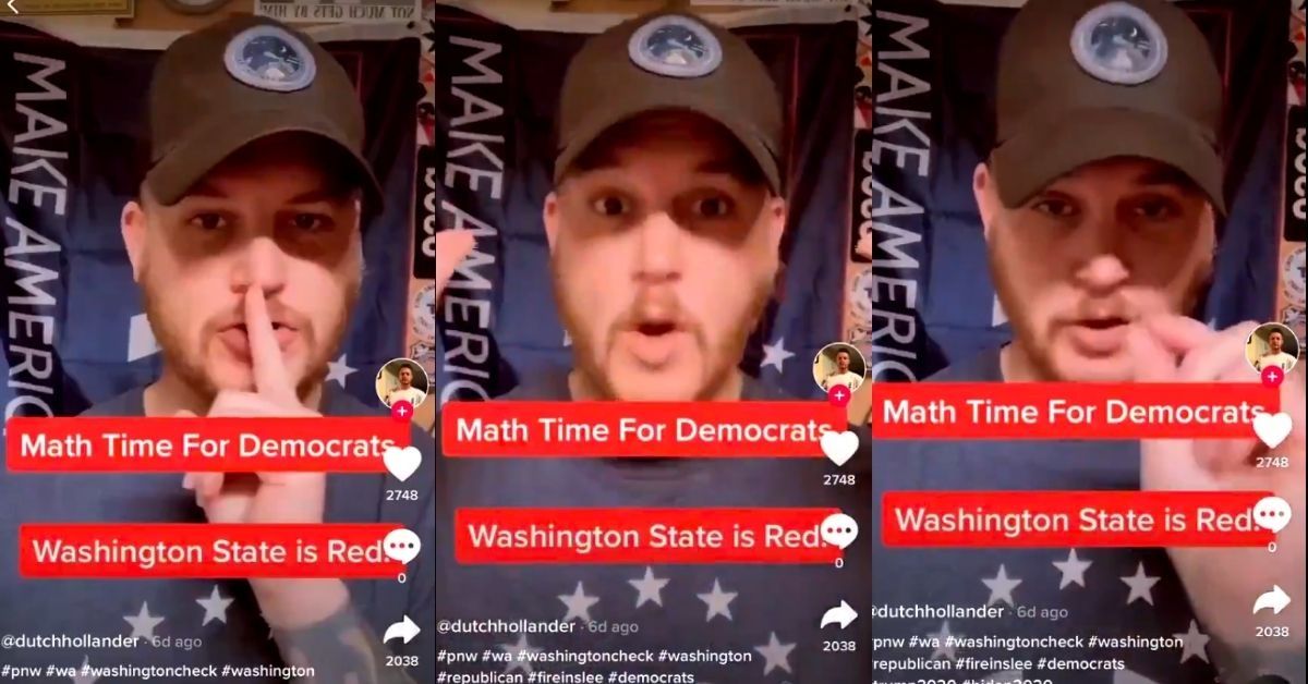 MAGA TikToker Roasted For His Mind-Numbing Explanation Of Why 'Washington State Is A Red State'