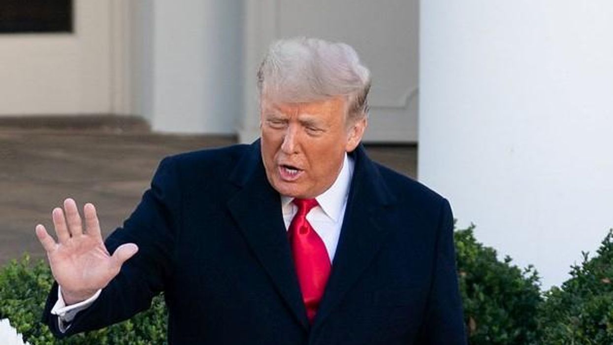 President Donald Trump outside of White House 