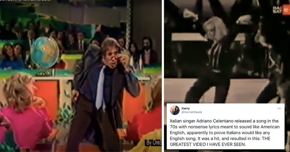 In 1972, the number 1 song in Italy used only English-sounding gibberish and it's so trippy
