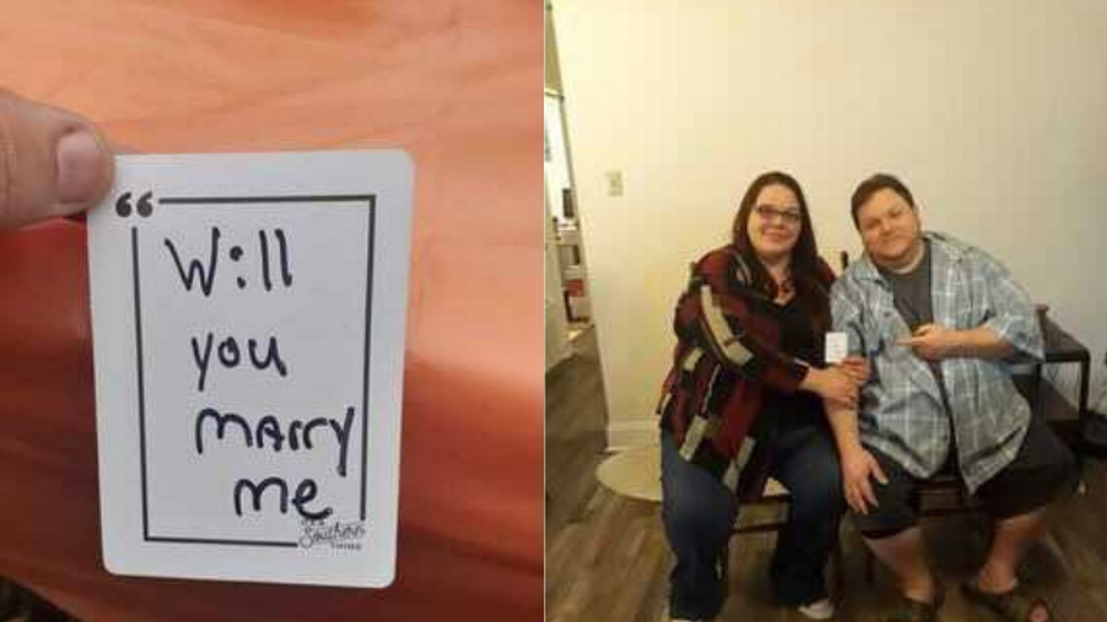 A Texas man used the Just Like Mama Used to Say card game for an adorable surprise proposal