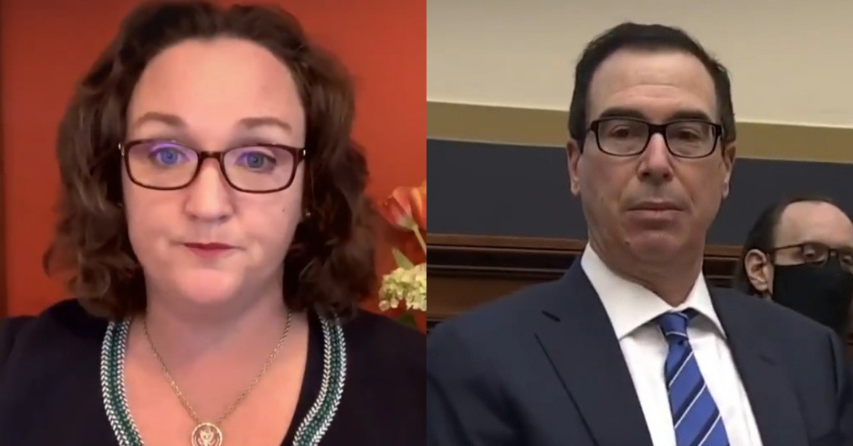 Rep. Katie Porter Swiftly Drags Steve Mnuchin For 'Play-Acting' As A Lawyer During House Hearing