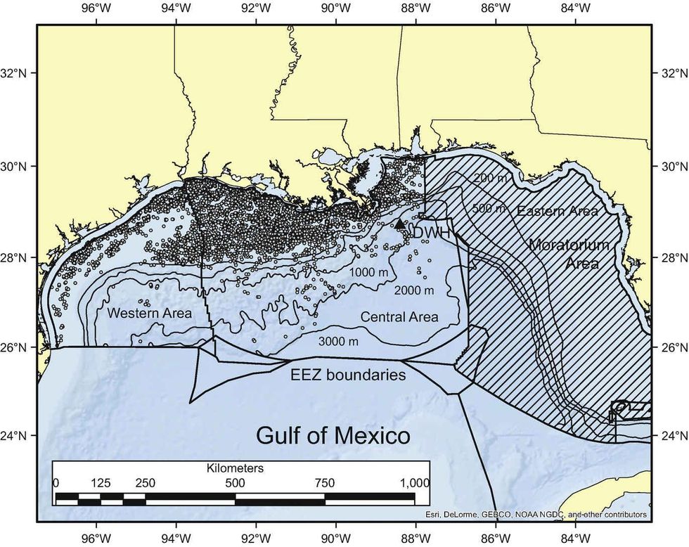 Gulf of Mexico oil and gas drilling