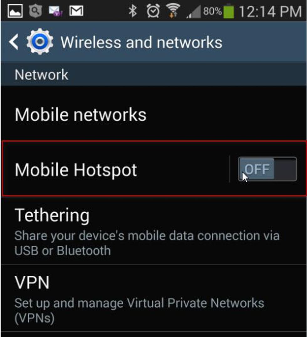 How to enable mobile hotspot on a samsung s4 device B+C Guides