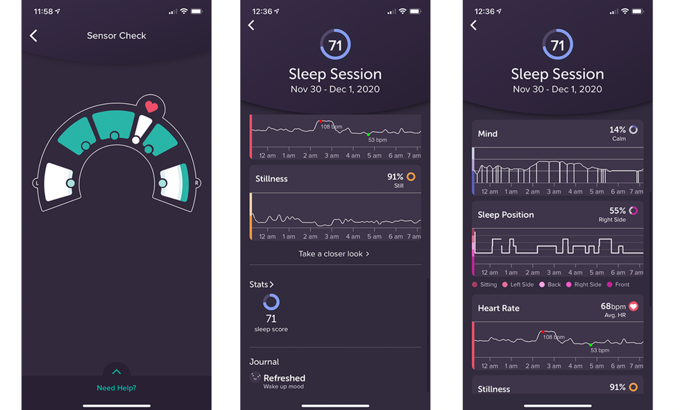 Sleep tracking data from the Muse S