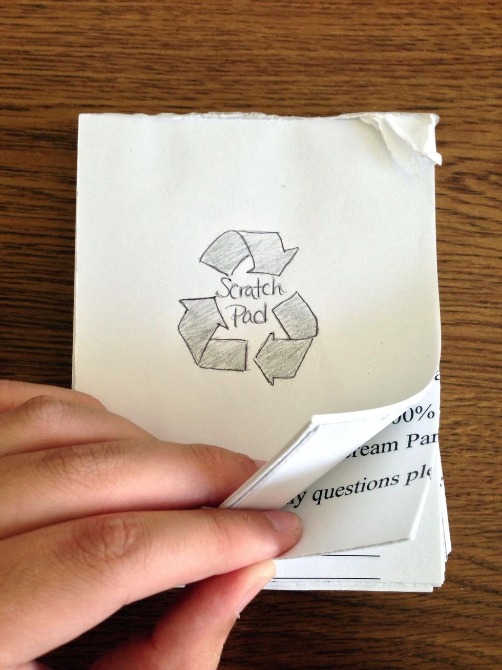 How to create a scratchpad from recycled paper B+C Guides