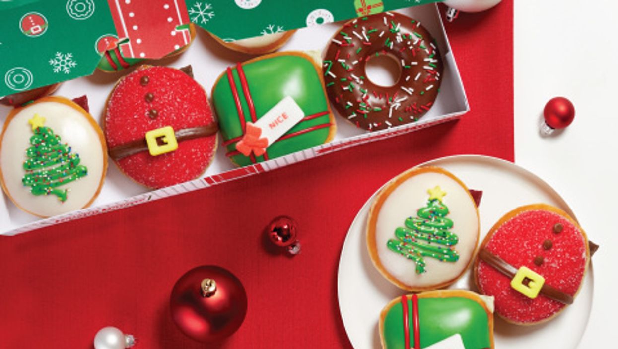 Krispy Kreme's holiday doughnuts are here, and there's one with a sugar cookie filling