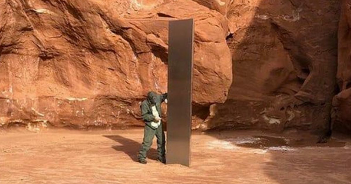 Officials Baffled After Stumbling Upon Large Metal Monolith That Someone Left In Remote Utah Canyon