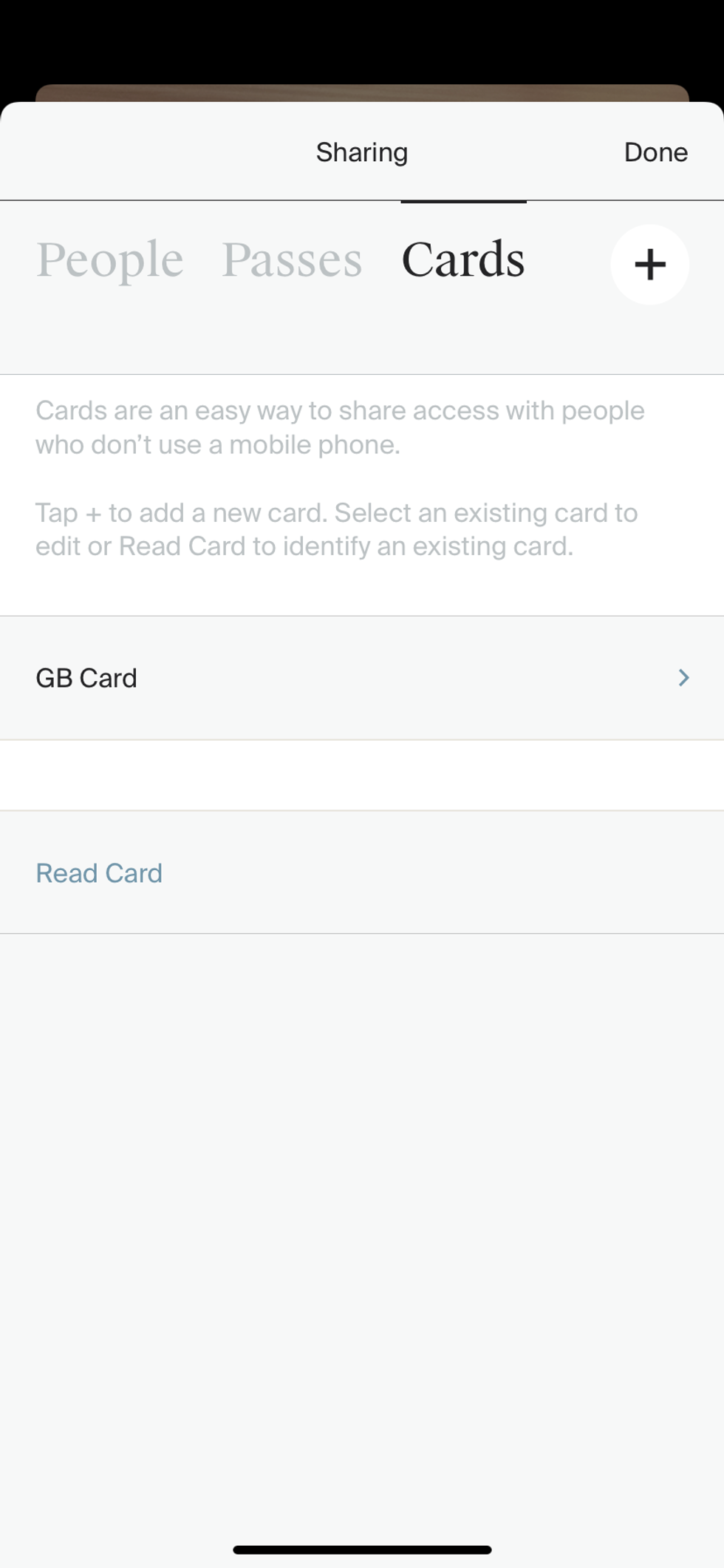 use Level Home app to add passes and keycards.
