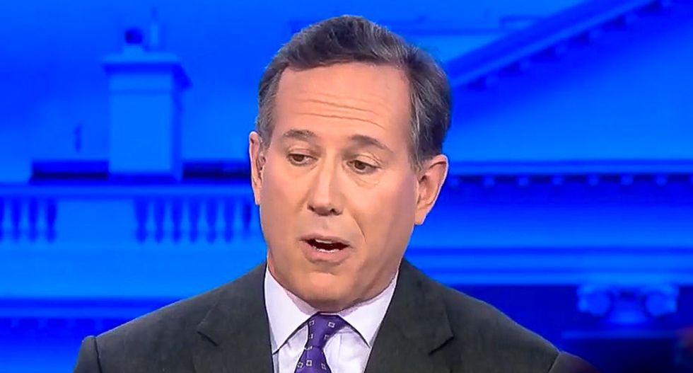 CNN's Rick Santorum smacked down for defending Trump's undermining of Mueller's Russia probe