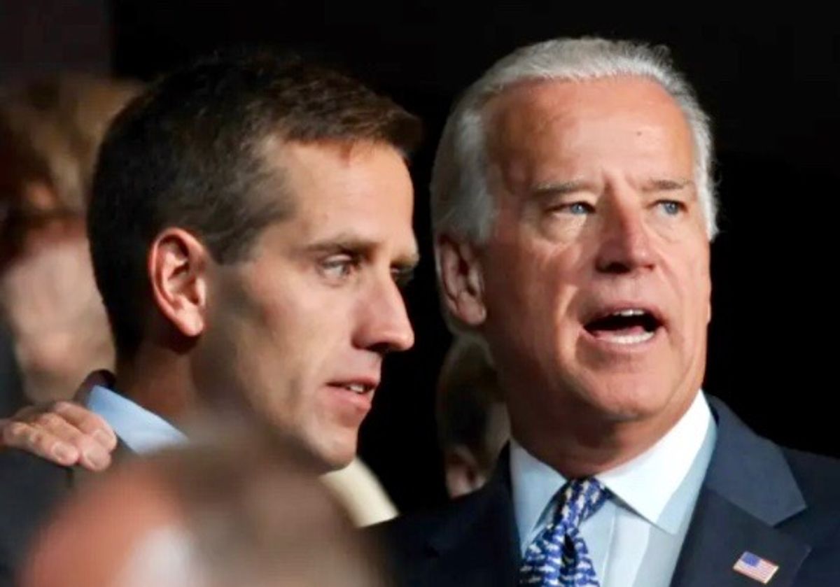 Delaware reporter reveals the story behind viral photo of the uniformed man praying at Beau Biden's grave
