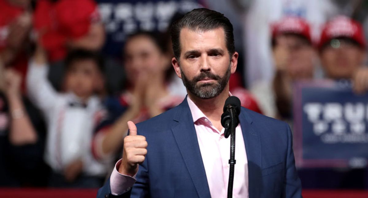 Trump Jr destroyed for sporting swag from militia group under FBI probe for Capitol riot