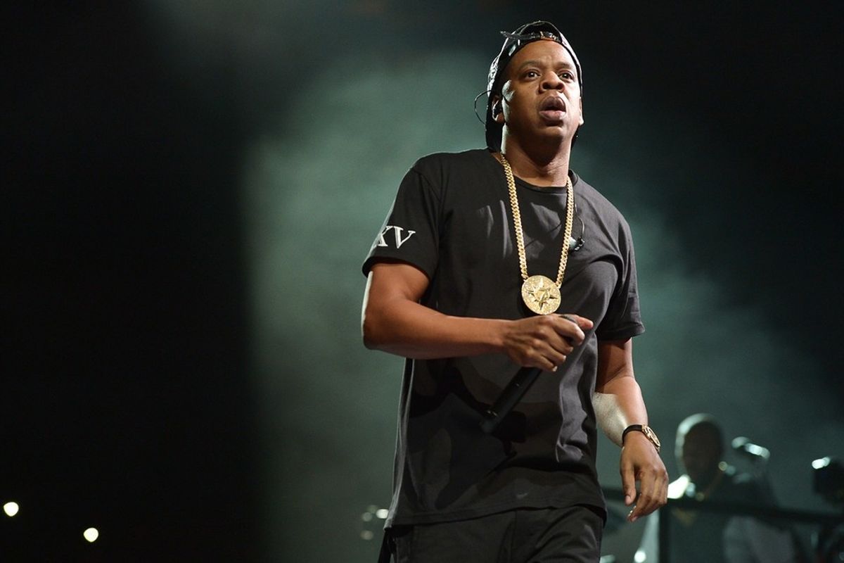 Jay-Z performing in concert