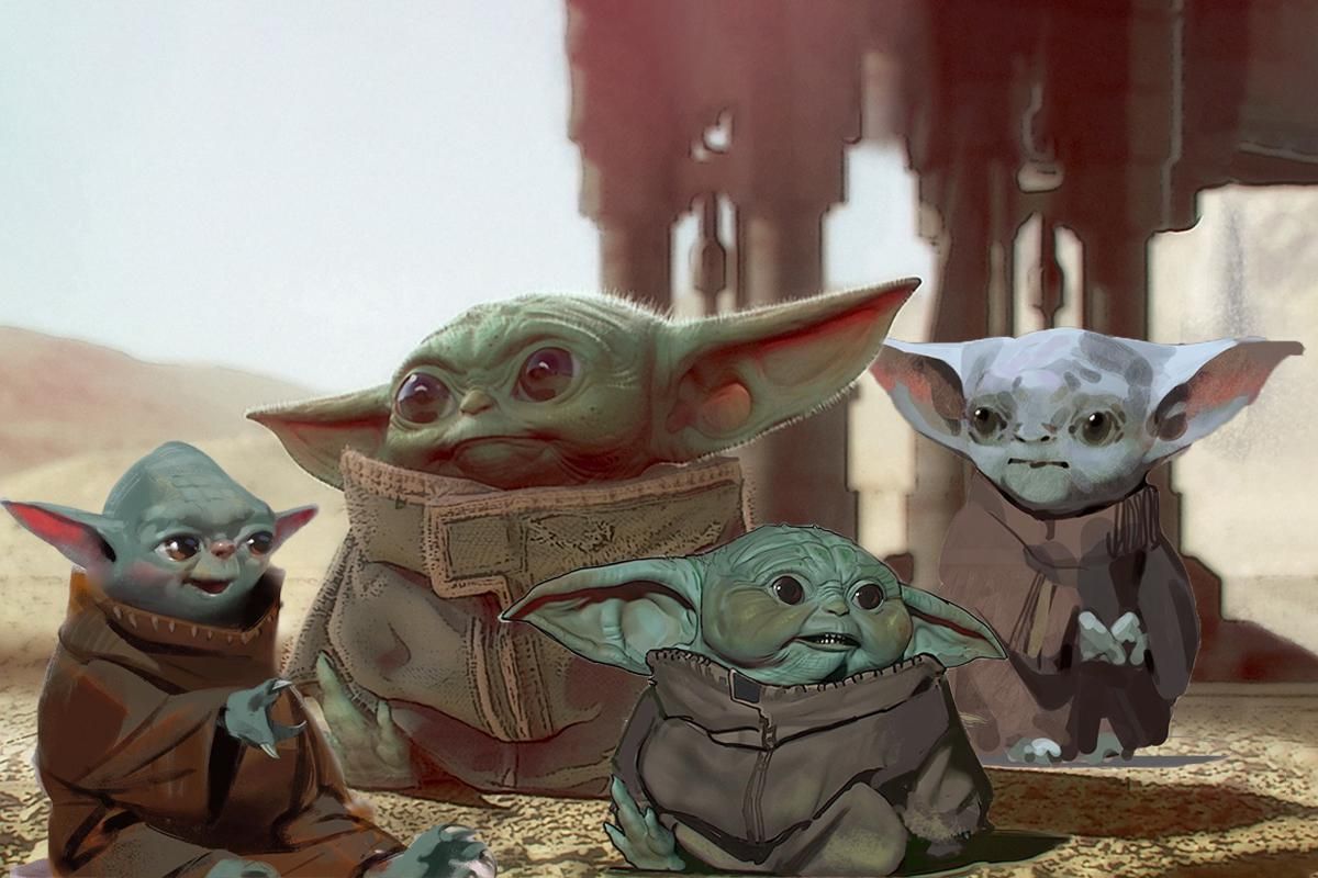 Early concept art of Grogu ("Baby Yoda")