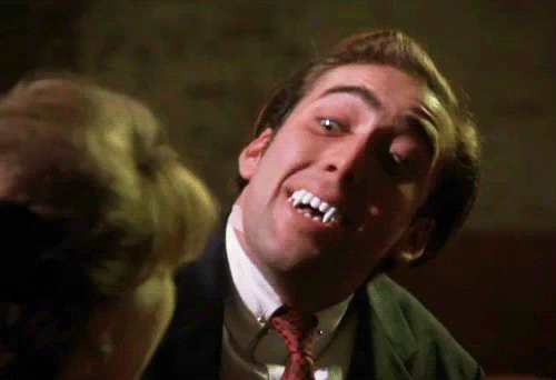 Nicolas Cage vampire teeth