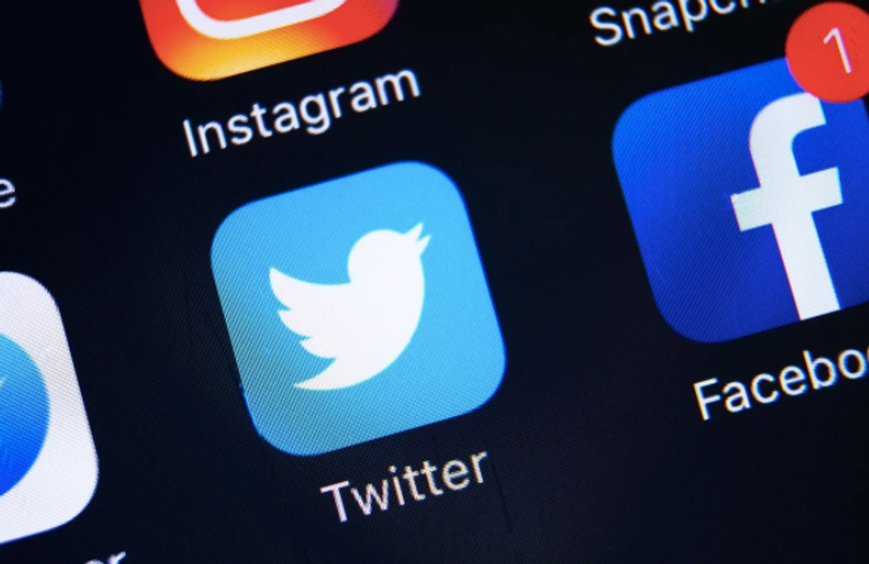 Social media icons for Twitter, Facebook and others