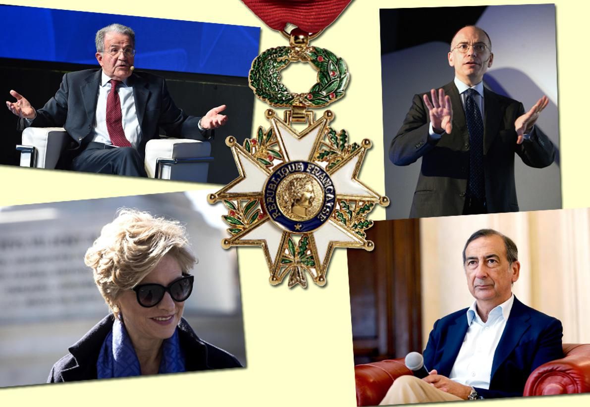 A sinistra amano la patria (francese) La legione pd di monsieur le président