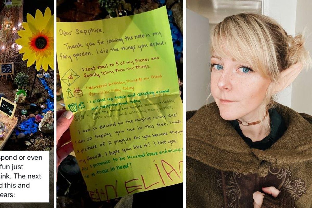 A woman found a 4-yr-old's fairy house—then spent 9 months making incredible magic for her