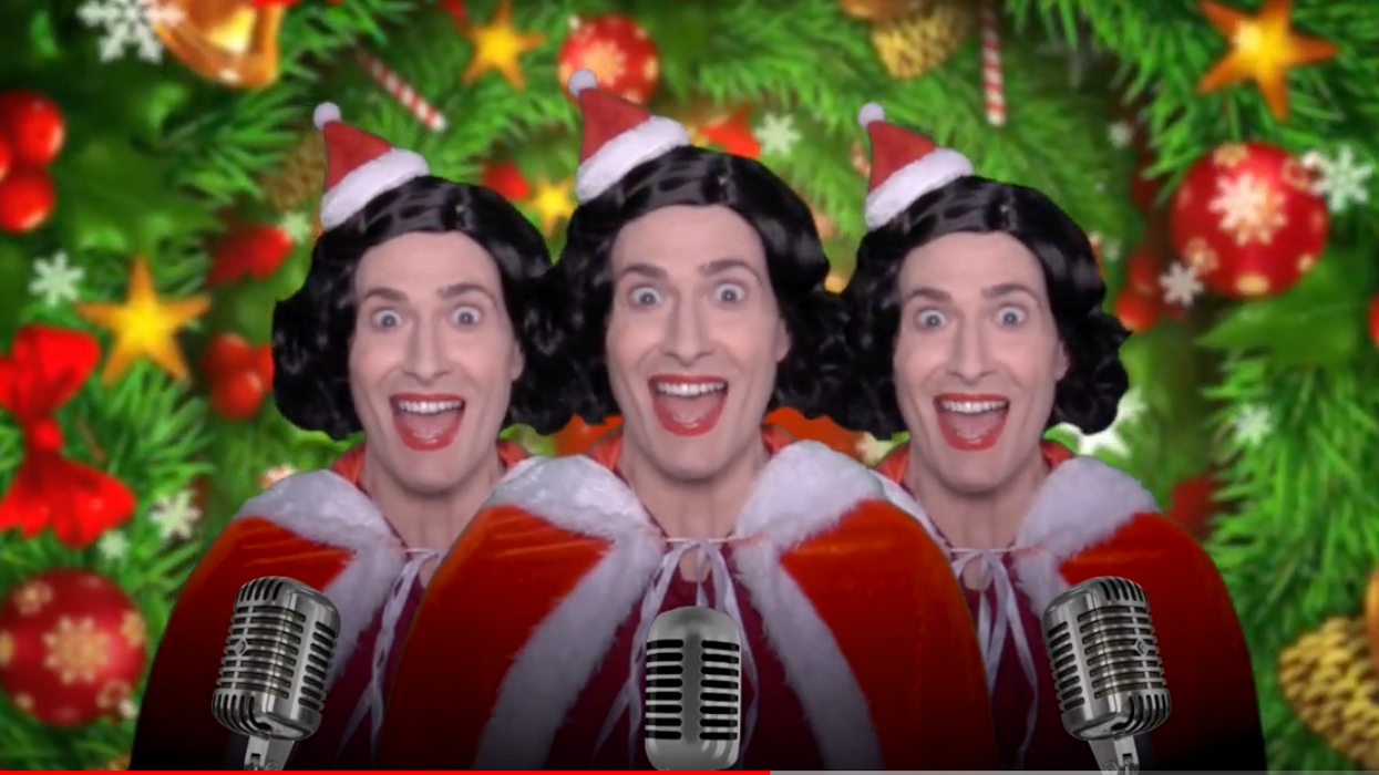 Three Randy Rainbow's sing harmony's in new parody.  