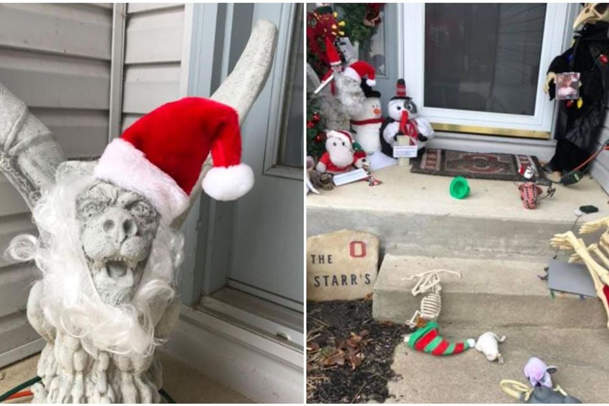 A 'Christmas Gargoyle' sparks an epic decoration war between neighbors.