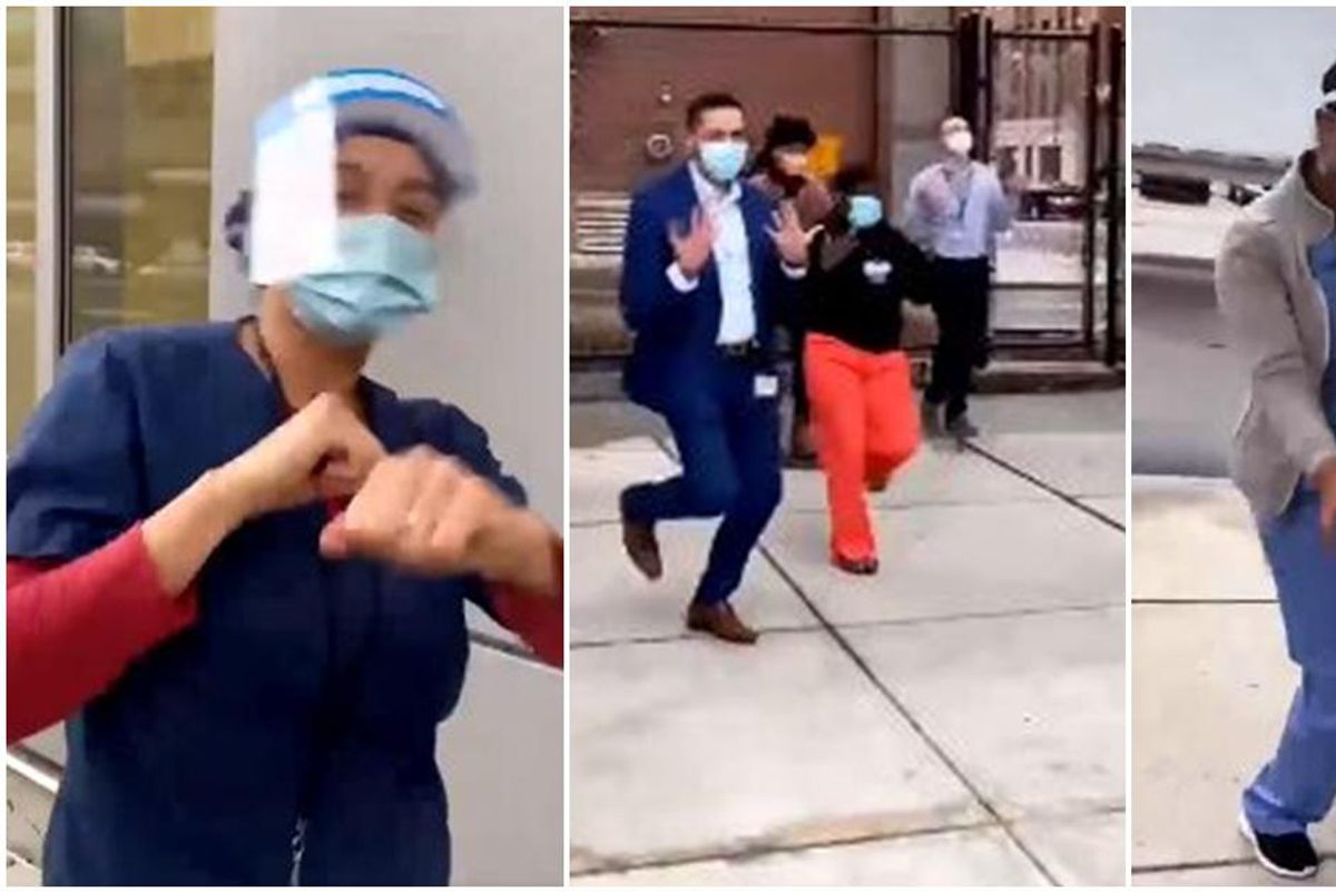Medical staff in Boston threw a 'Good As Hell' dance party to celebrate the vaccine