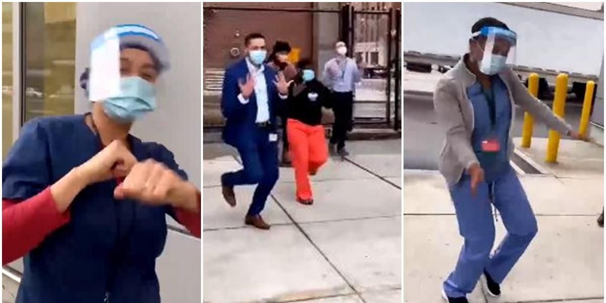Boston medical staff organized a “Good As Hell” dance party to celebrate the vaccine