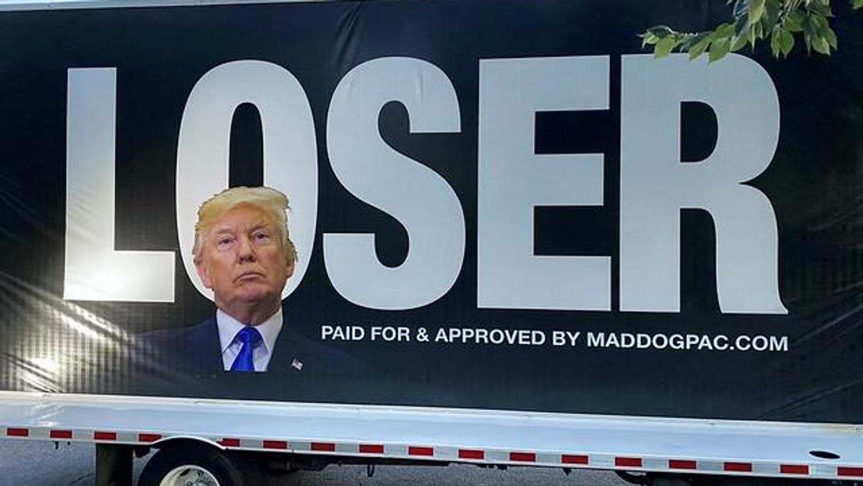 Donal Trump 'Loser' poster, paid for by Mad Dog PAC.