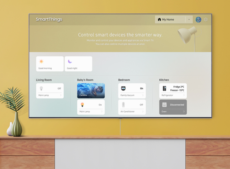 Samsung television with SmartThings