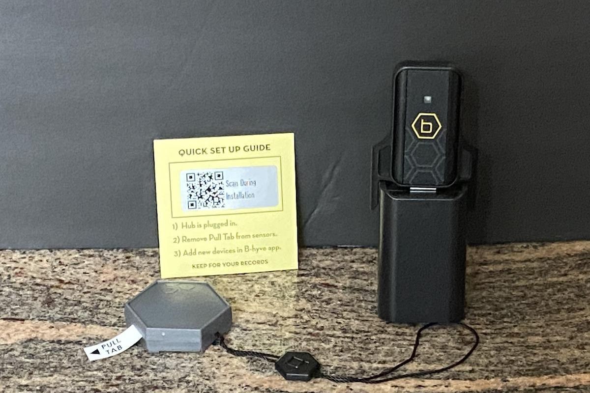 Orbit B-hyve Smart Flood Sensor unboxed