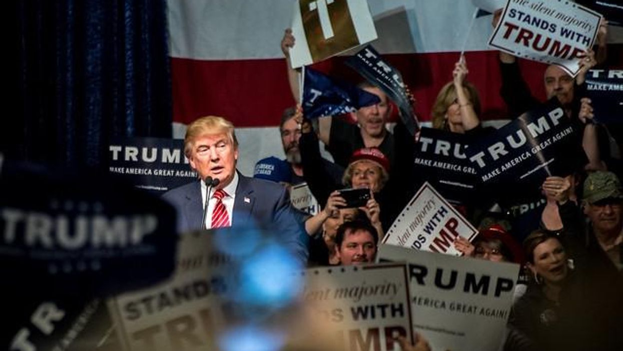 Donald Trump at rally.