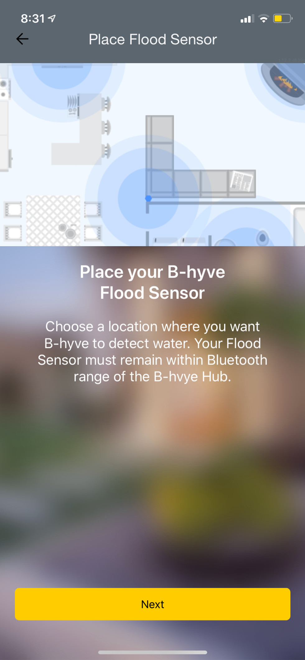 Instructions on placement of Sensors in app
