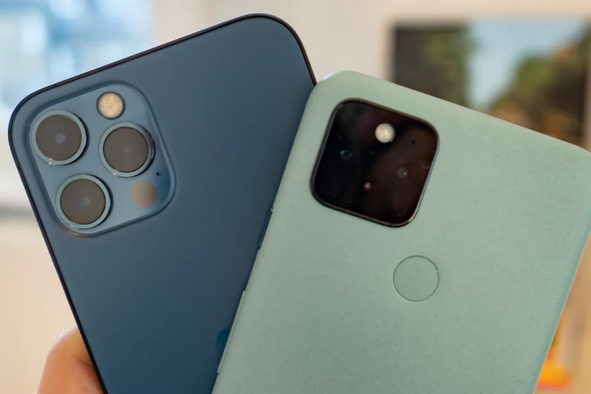 iPhone 12 Pro and Google Pixel 5