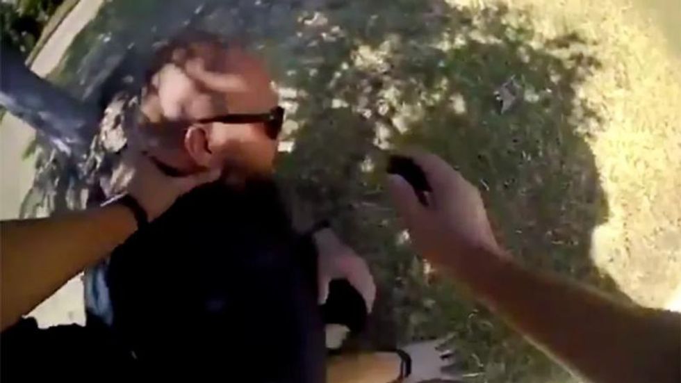 Watch: Texas man files lawsuit against police who pepper sprayed him for filming his son’s arrest