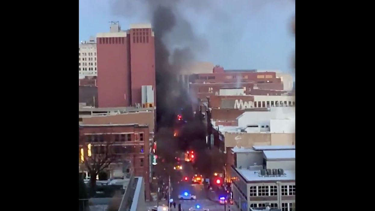 Aftermath of downtown Nashville explosion on Christmas. 