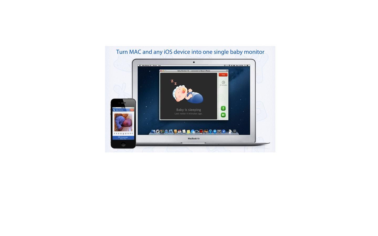 turn iphone into baby monitor