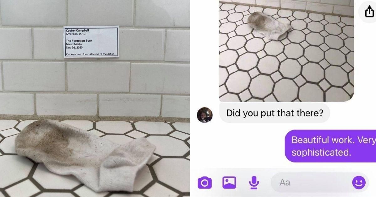 Mom's Attempt To Troll Her Daughter By Turning Her Dirty Sock Into An Art Display Hilariously Backfires