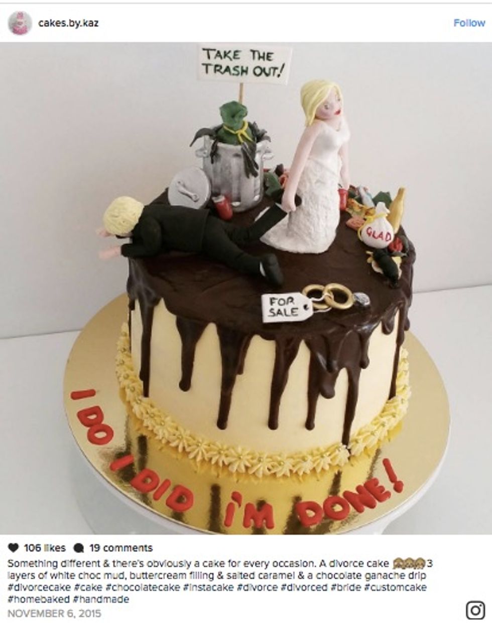 17 Awesome Divorce Cakes That Remind Us Splitting Up Doesn't Have To Be