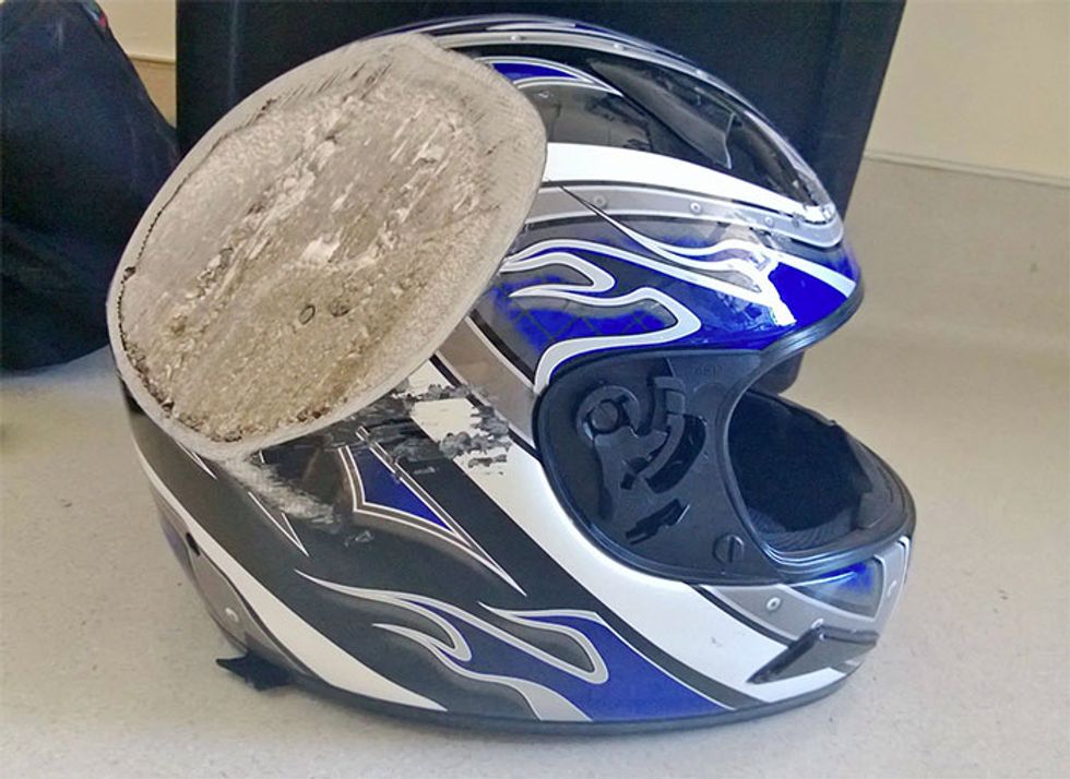 28 Shocking Photos of Post-Crash Helmets That Are Powerful Reminders To