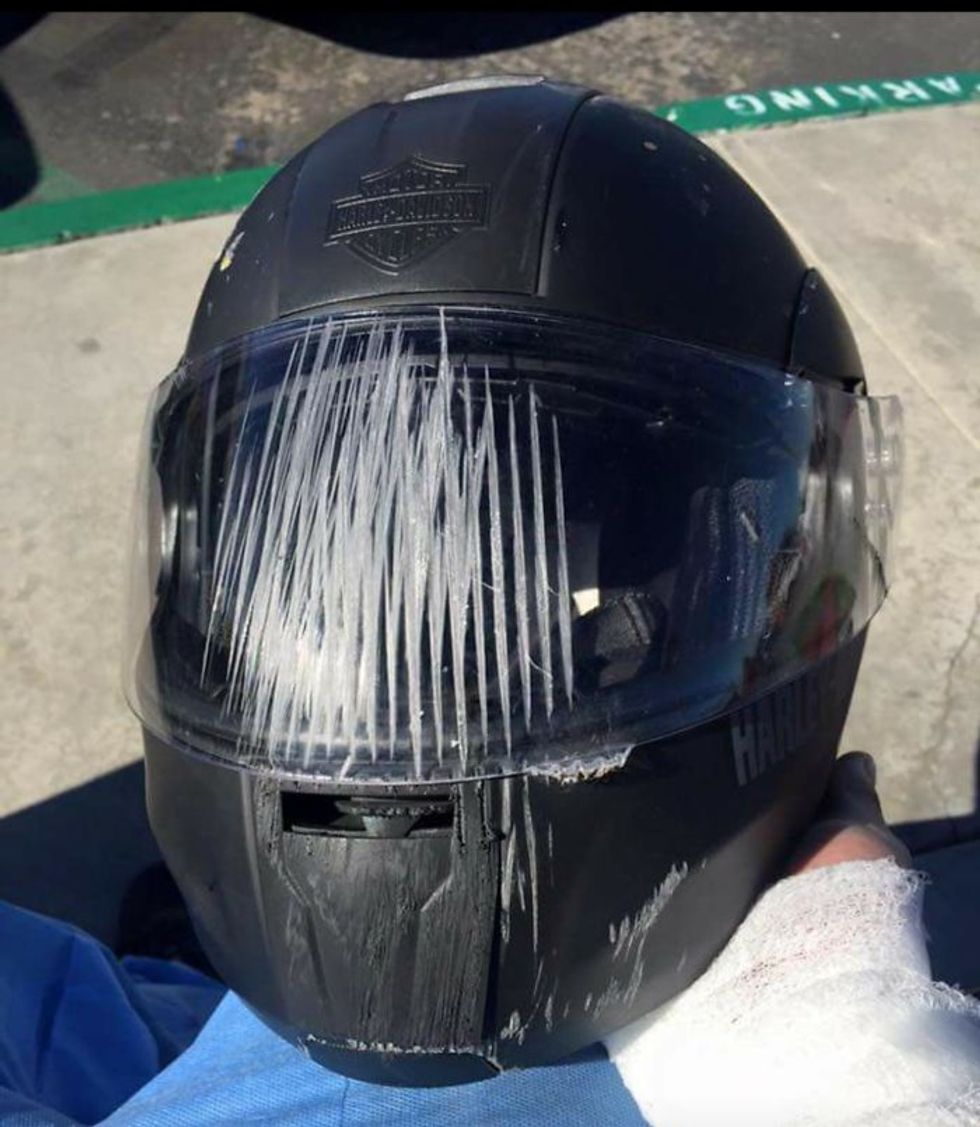 28 Shocking Photos of Post-Crash Helmets That Are Powerful Reminders To