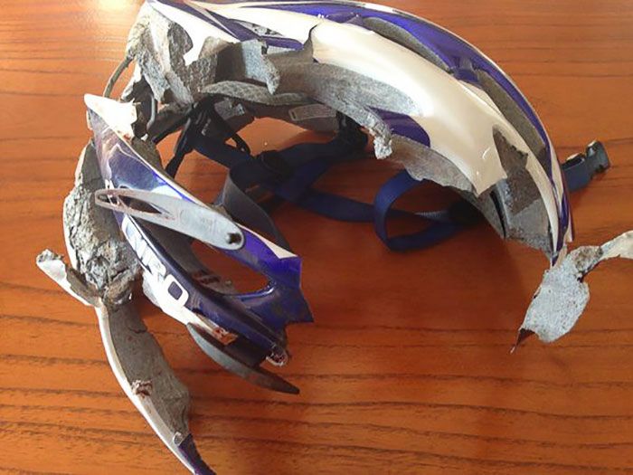 28 Shocking Photos Of Post Crash Helmets That Are Powerful Reminders To Img