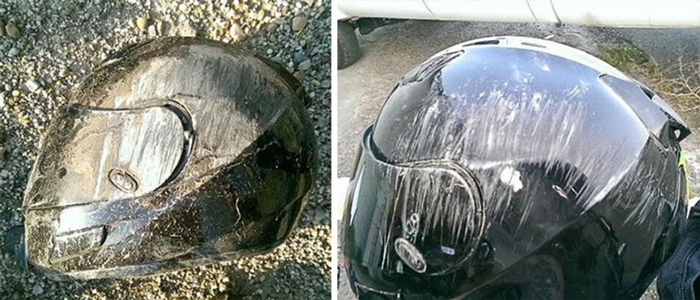 28 Shocking Photos of Post-Crash Helmets That Are Powerful Reminders To ALWAYS Wear One | 22 Words