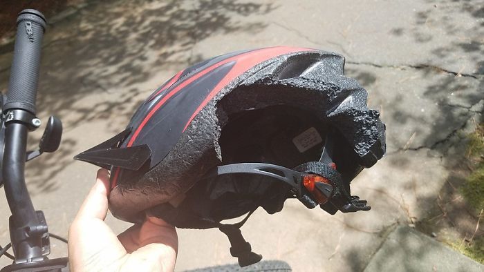 28 Shocking Photos Of Post Crash Helmets That Are Powerful Reminders To Img