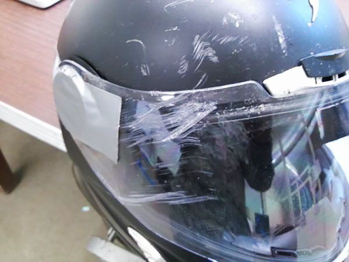 28 Shocking Photos Of Post Crash Helmets That Are Powerful Reminders To Img