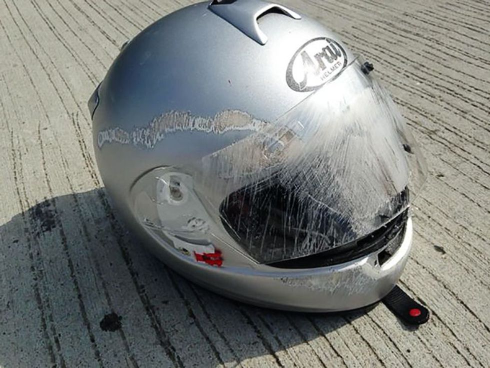 28 Shocking Photos of PostCrash Helmets That Are Powerful Reminders To