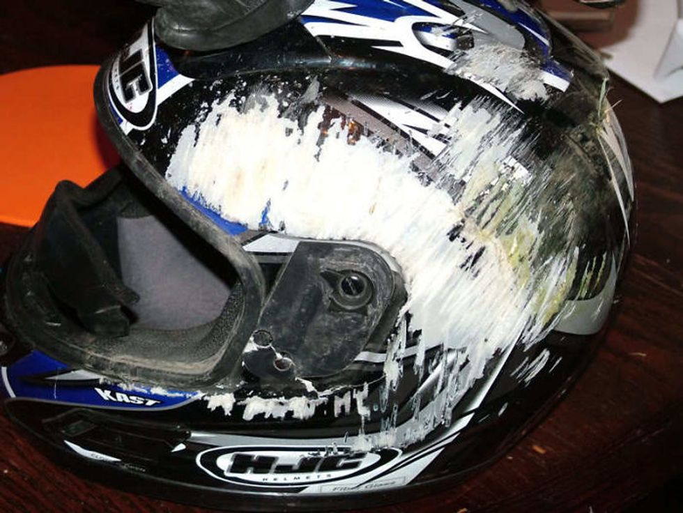 28 Shocking Photos of Post-Crash Helmets That Are Powerful Reminders To