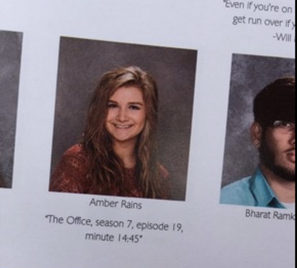 Student Cleverly Uses Slightly Aggressive The Office Quote In Yearbook 22 Words