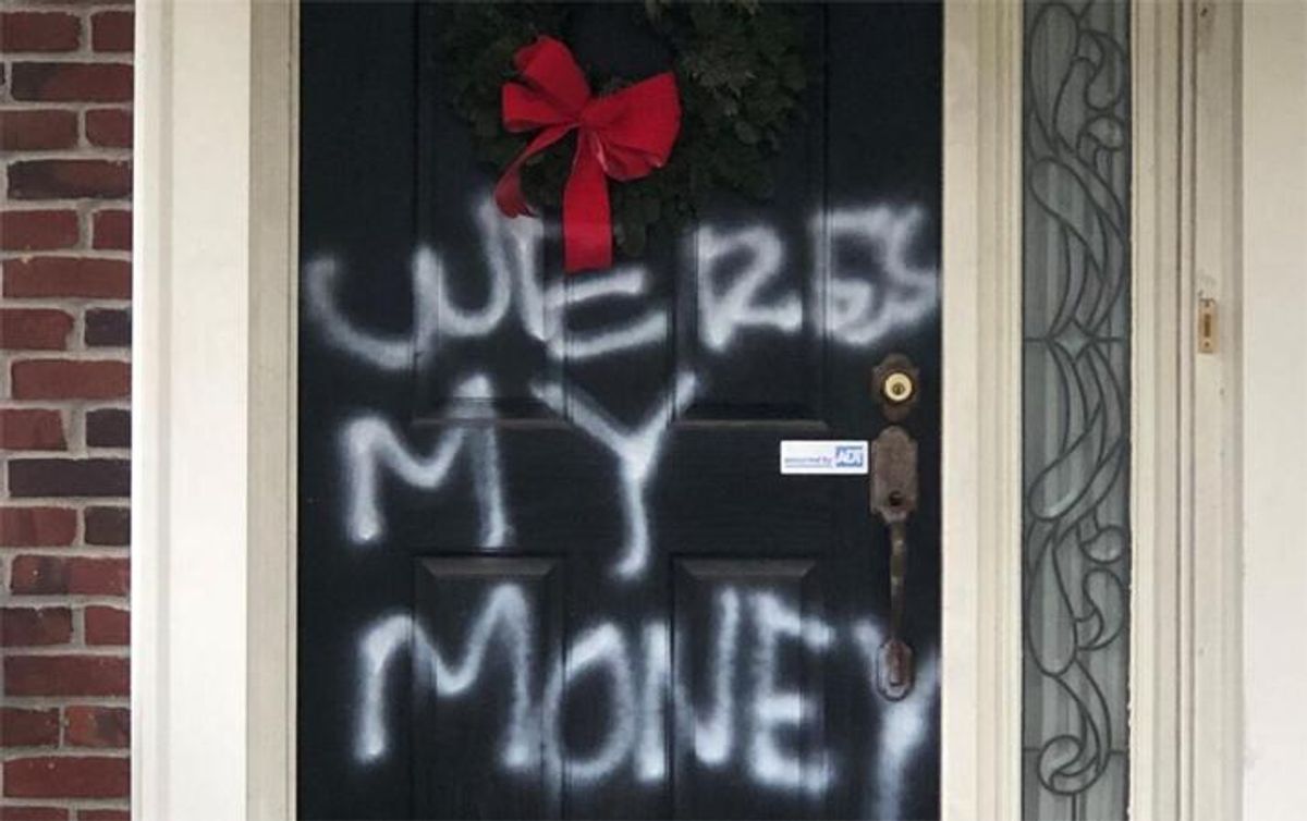 'Where's my money?' Mitch McConnell's house vandalized after blocking COVID aid