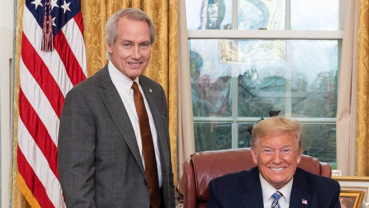 Lin wood, left, and President Donald Trump.