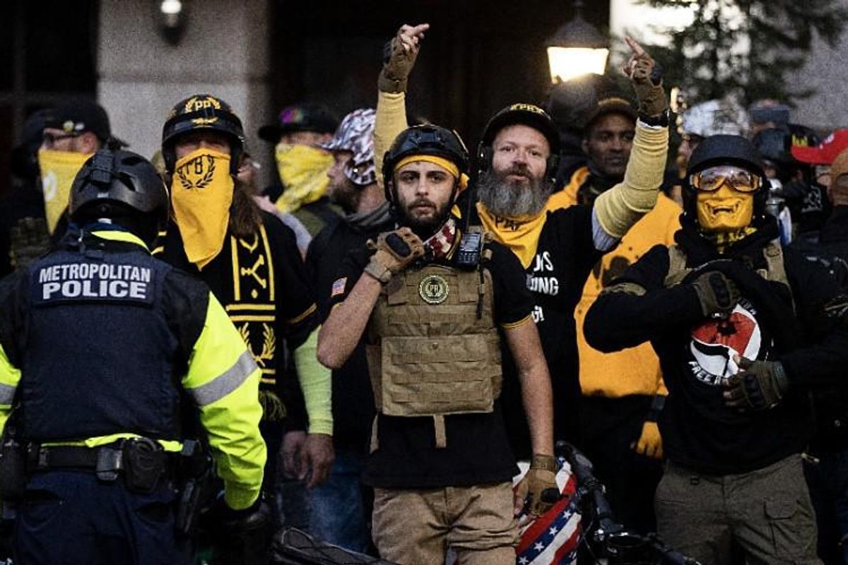 Proud Boys sued by historic Black church after leader admits to burning Black Lives Matter sign
